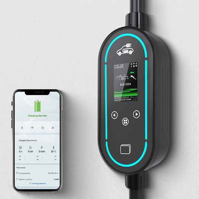 comprar 7.36kW 32A Carregador EV portátil com RCD Tipo B e LCD fabricação em linha