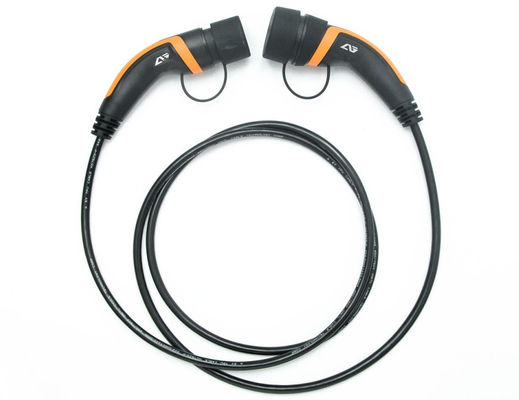 comprar Certificação material 16a de TPU TUV 1 tipo alaranjado da fase - extensão de 2 cabos de carregamento do carro elétrico de cabo de fio do carregamento do ev fabricação em linha