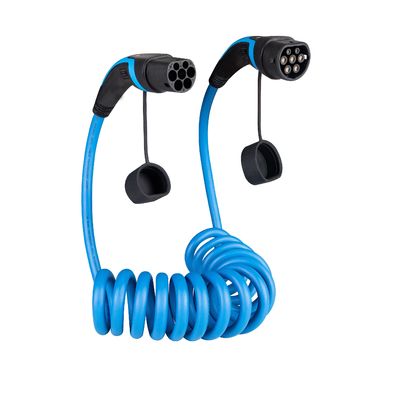 comprar Cabos de carregamento de veículos elétricos de TPU de longa duração sem halogênio 32A 1 Fase 7.6kW Tipo 2 a Tipo 2 Cabos Ev fabricação em linha