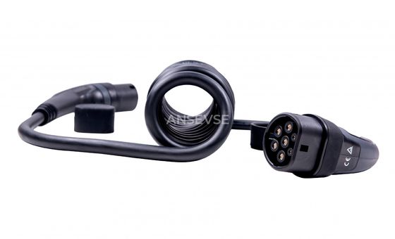 comprar carregadores 16A 480V do carro elétrico 3 tipo do IEC 62196 dos cabos da espiral da fase 11kW - 2 a datilografar - 2 cabos enrolados do ev fabricação em linha