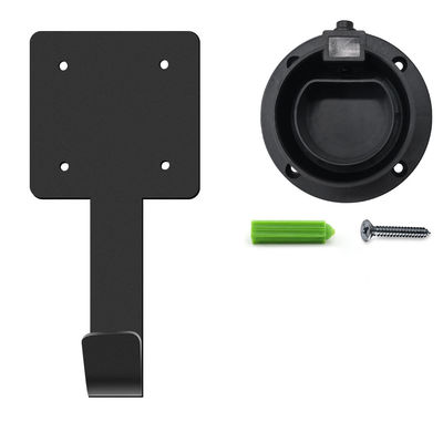 comprar IEC62196 tipo - aço do preto do suporte da tomada de 2 EV com gestão do cabo fabricação em linha