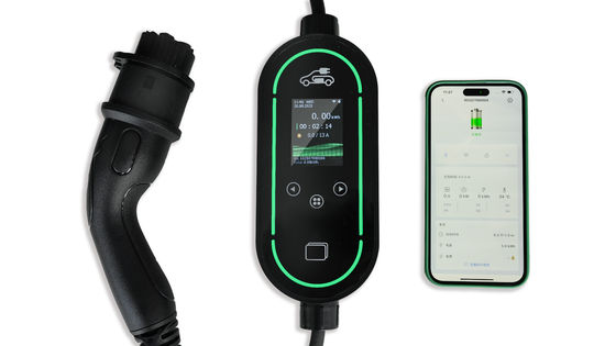 Bom preço 7kW Portable EV Charger with 2.4-inch LCD Screen 5m Charging Cable and Flame Retardant PC Material on-line