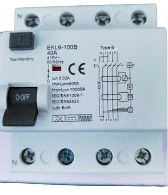 Bom preço 2P / ciclos elétricos da vida 2000 da C.A. 30mA do interruptor de 4P 40A RCCB on-line
