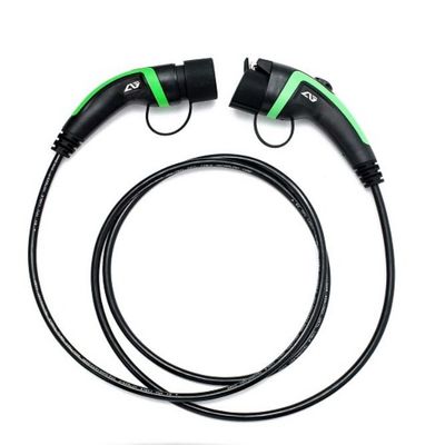 Bom preço tipo de 32A 22KW 5m - 1 a datilografar - revestimento verde de carregamento TPU do cabo de 2 EV on-line